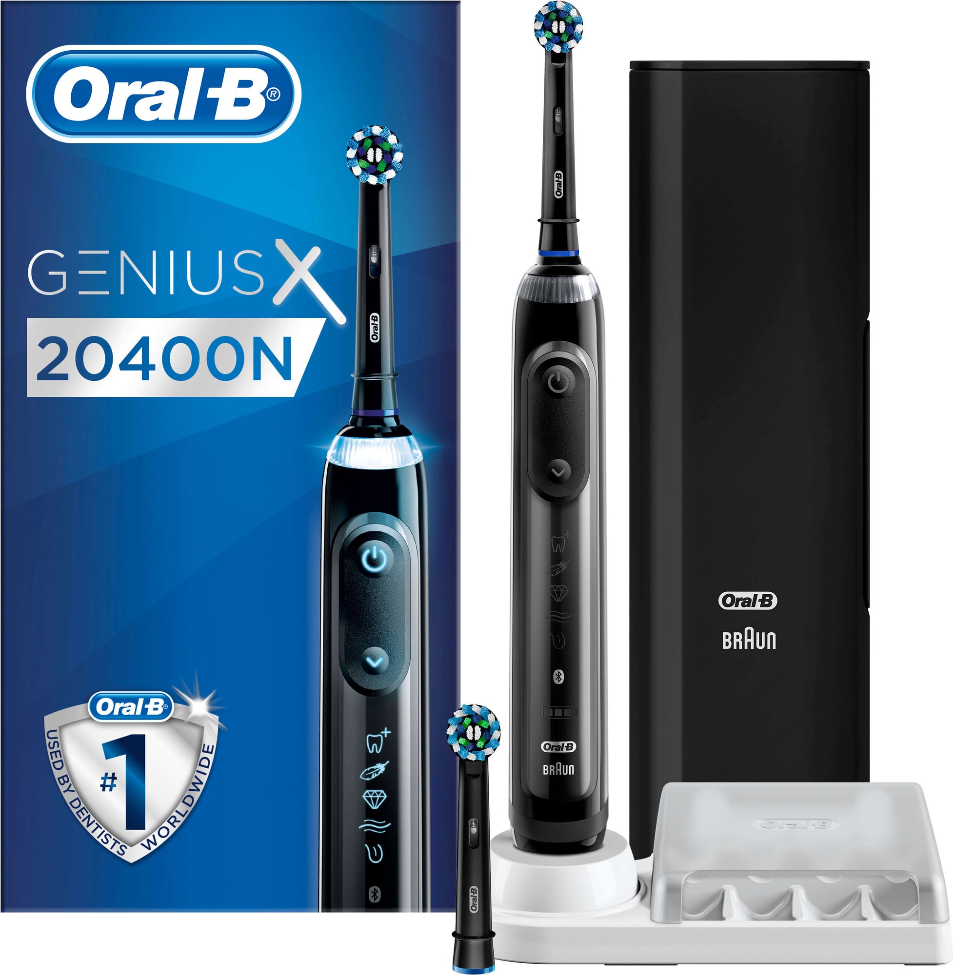 Oral-B Genius X elektrisk tandbørste 20400N (sort) med PrisMatch
