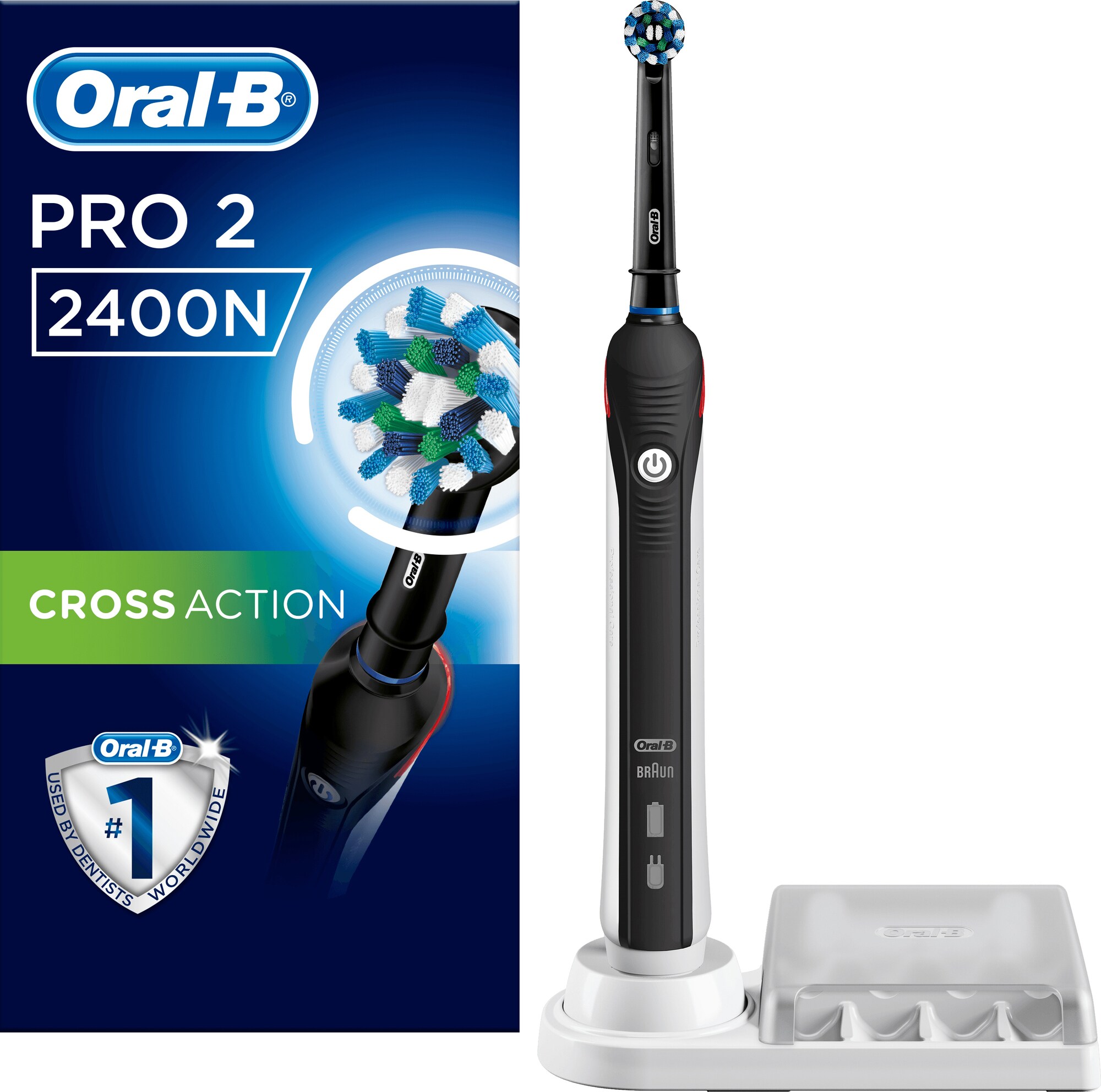 Oral-B Pro-2 2400N elektrisk tandbørste (sort) - Elektriske ...