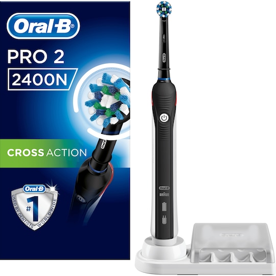 Oral-B Pro-2 2400N elektrisk tandbørste (sort) | Elgiganten