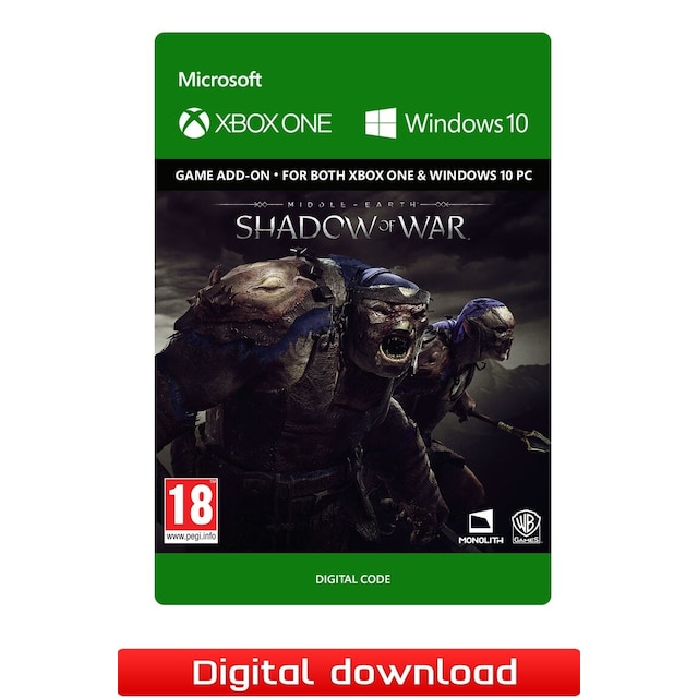 Shadow of War  Slaughter Tribe Nemesis Expansion - XOne PC Windows