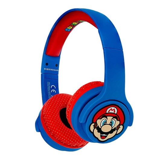 SUPER MARIO Hovedtelefon Junior Bluetooth On-Ear 85dB Trådløs Blå Mario  Icon | Elgiganten
