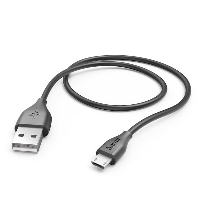 HAMA Synkkabel MicroUSB 1.4m Sort