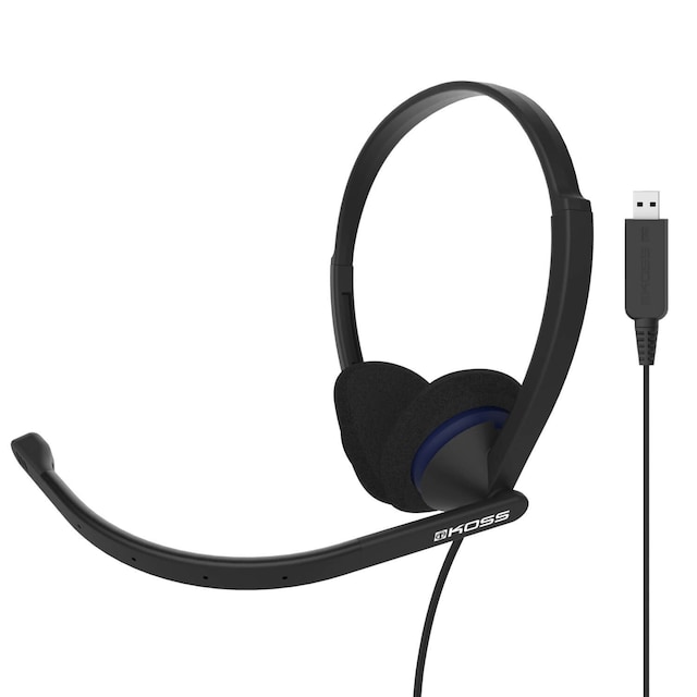 KOSS Headset On-Ear CS200-USB Sort Mic