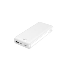 GEAR Powerbank 20.000mAh LiPolymer Ultracompact 2.1A 1xUSB-C 2xUSB-A 1xMicroUSB Hvid