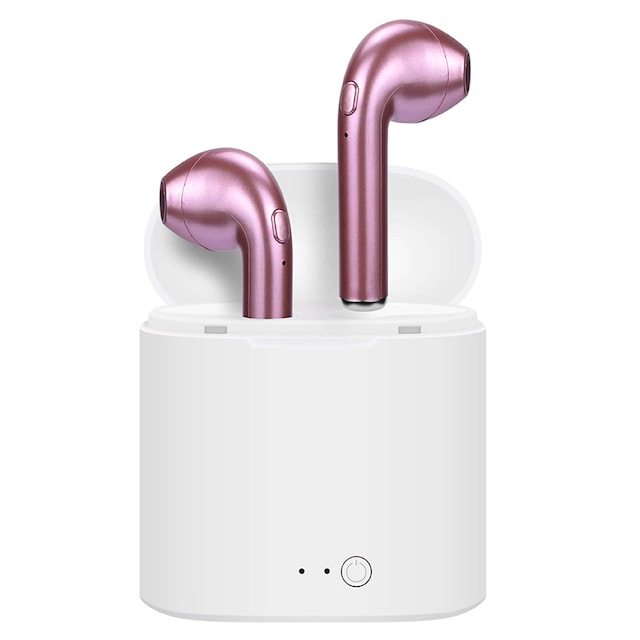 LEDWOOD Hovedtelefon i7S True Wireless In-Ear Rosa Mic