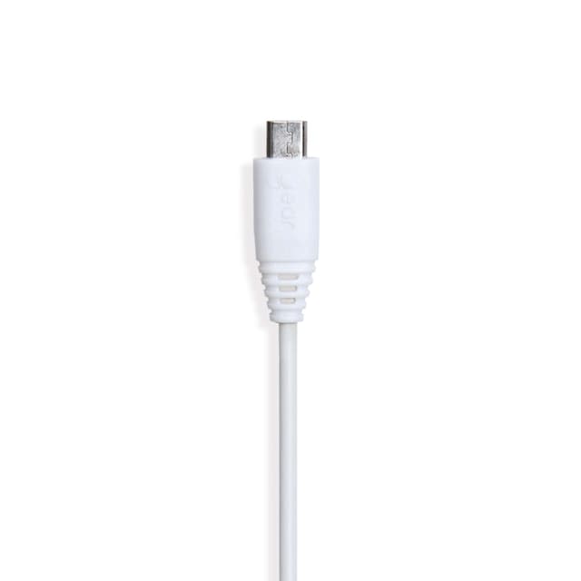 GEAR Synkkabel MicroUSB 1.0m Rundt Kabel Hvid