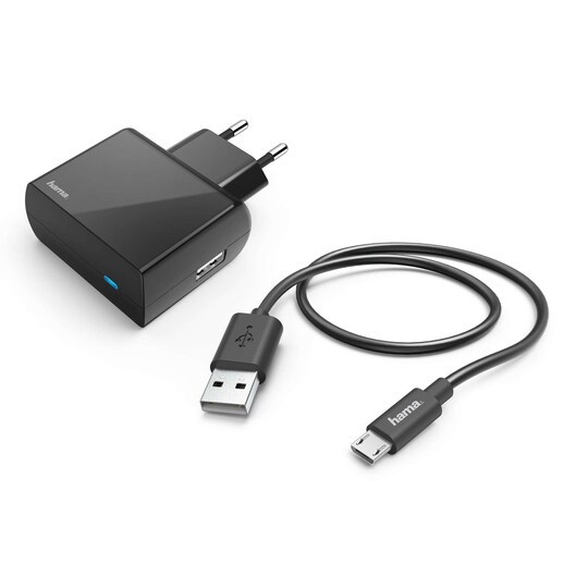 HAMA Lader 220V Micro-USB Kit 2.4A Sort | Elgiganten