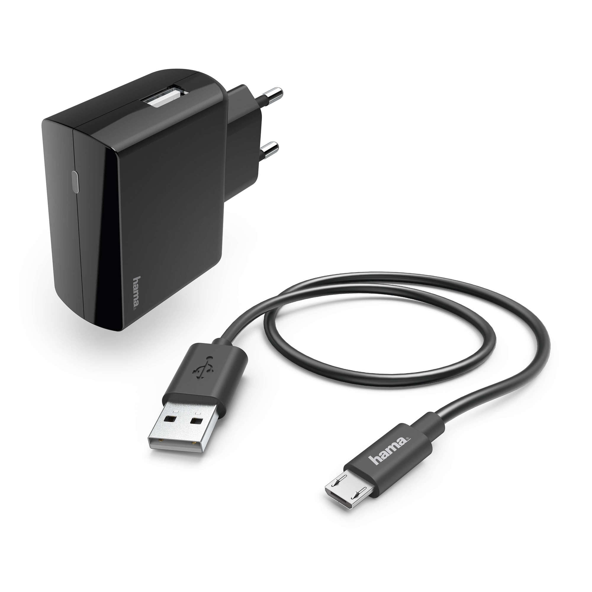 HAMA Lader 220V Micro-USB Kit 2.4A Sort | Elgiganten
