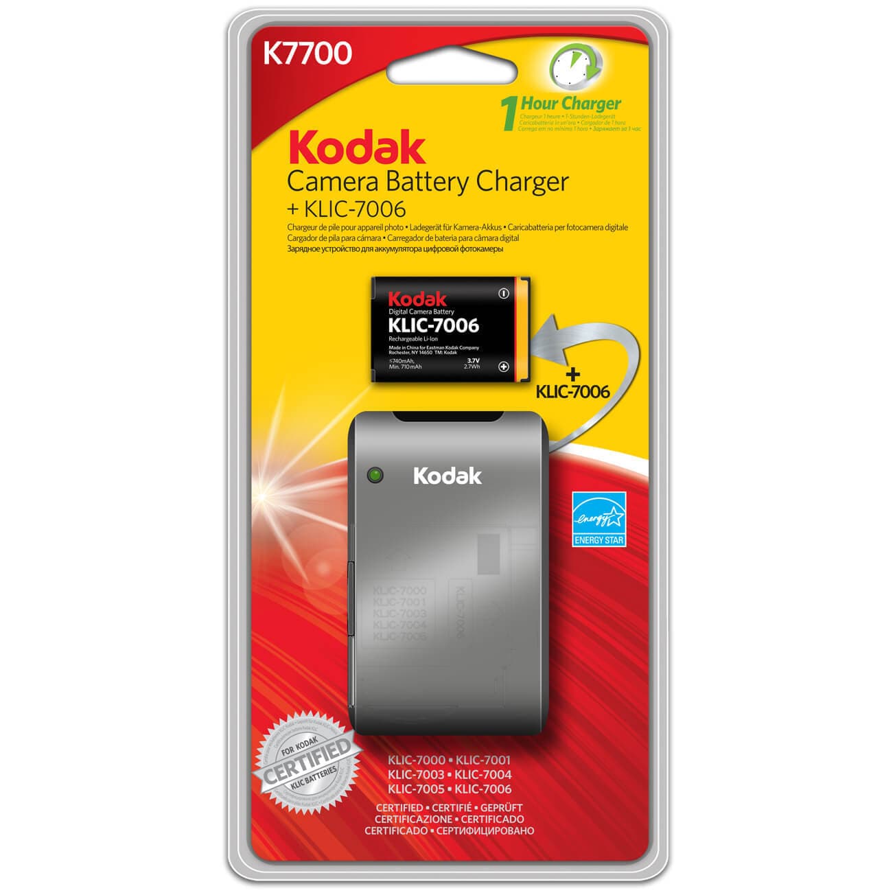 KODAK Lade Kit DSC Med Batteri K7700-C + Batteri KLIC-7006 | Elgiganten