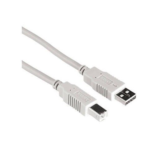 HAMA USB 2.0 Kabel A-B Grå 3,0m ST | Elgiganten
