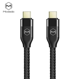 Mcdodo CA-7130 USB C til USB C kabel Gen2 10Gbps 100W PD 3.0 med Emark til synkronisering og hurtig opladning nylon flettet med aluminiumsstik 1,5m