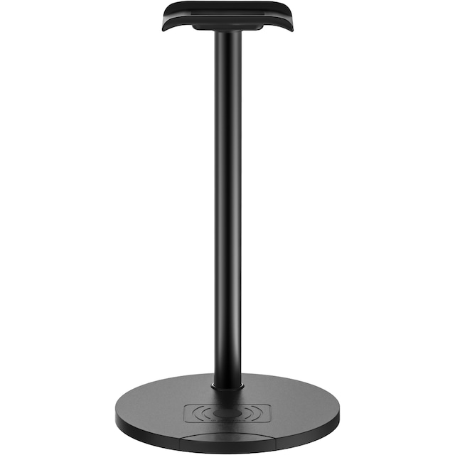 Essentials headset-stander med QI-opladning (aluminium)