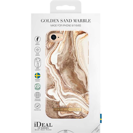 iDeal of Sweden cover til iPhone 8/7/6/6s (golden sand marble) | Elgiganten