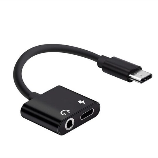 USB-C 3,5 mm + USB-C Lydadapter / Splitter | Elgiganten