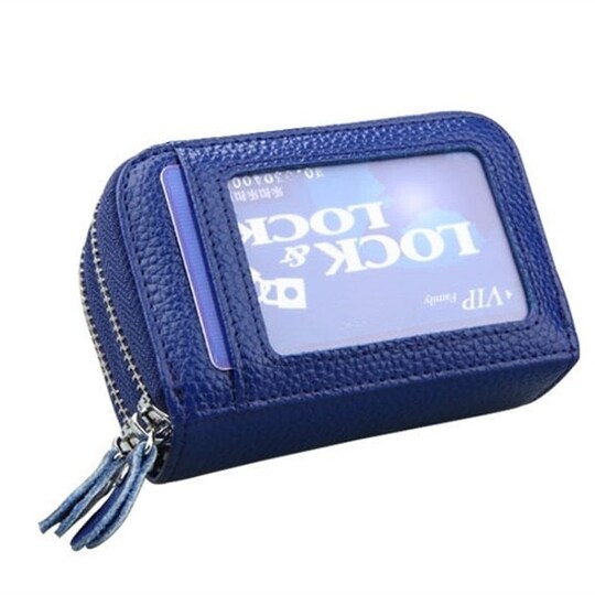 Blå Tegnebog med RFID-beskyttelse - Mange rum | Elgiganten