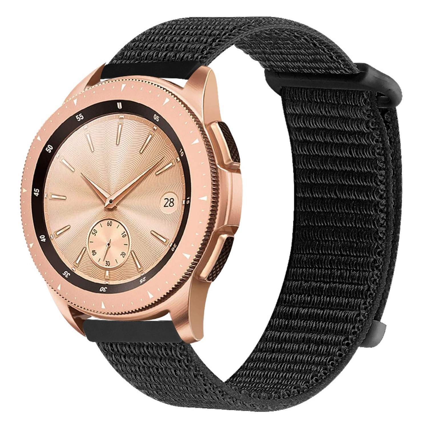 Nylon armbånd til Samsung Galaxy Watch 42mm / Gear Sport - sort - Tilbehør  ure og wearables - Elgiganten