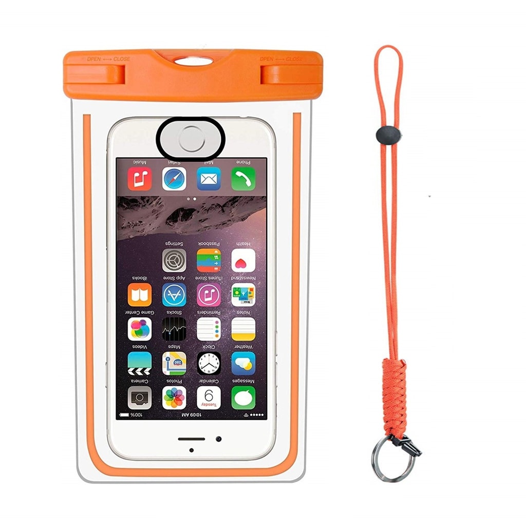 Vandtæt mobil taske til smartphone - universal - orange - Tilbehør til  actionkamera - Elgiganten