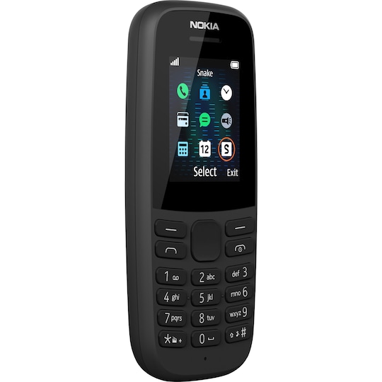 Nokia 105 mobiltelefon (sort) | Elgiganten