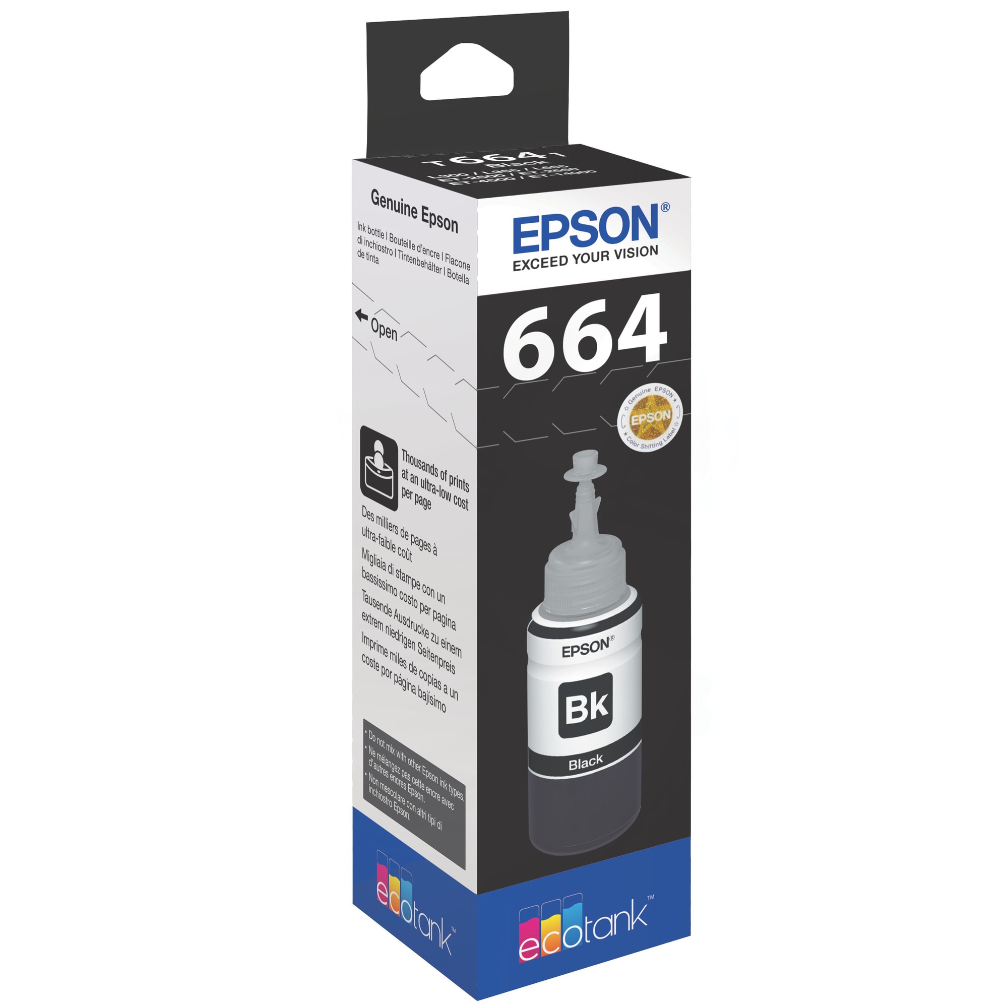 Epson Ecotank blækflaske T6641 Sort | Elgiganten