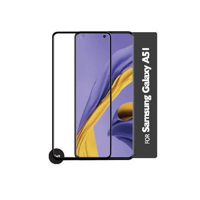 GEAR Hærdet Glas 3D Gummed Full Cover Sort Samsung A51