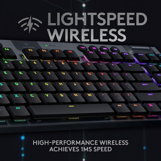Logitech G915 Lightspeed tenkeyless gaming tastatur (GL Clicky swit.) |  Elgiganten
