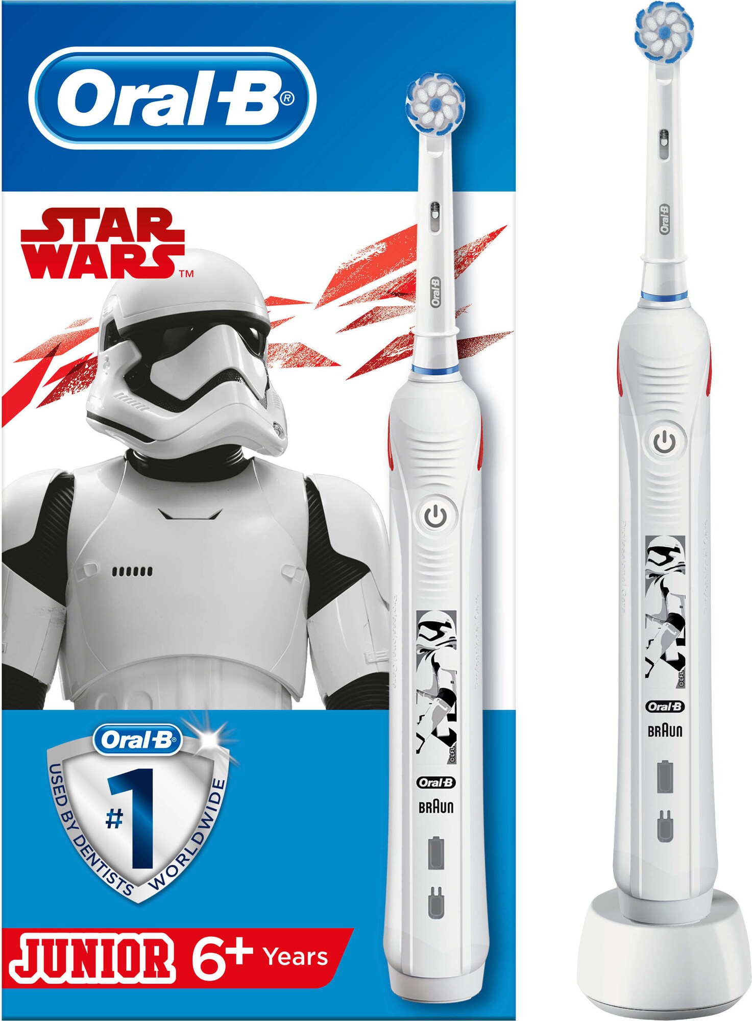 Oral-B Junior D501 Star Wars elektrisk tandbørste | Elgiganten
