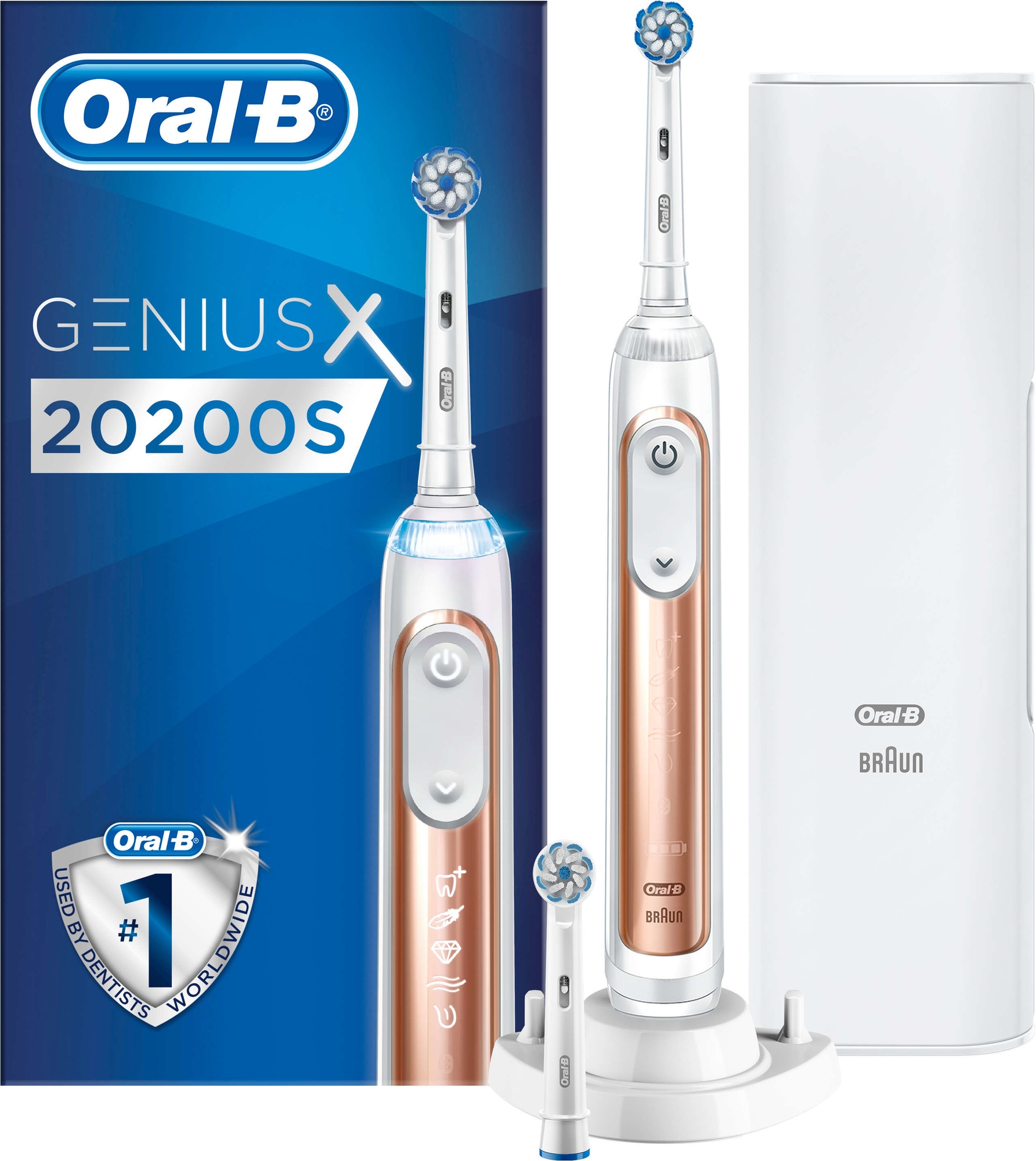 Kloster Sammenhængende Hane Oral-B Genius X elektrisk tandbørste 20200S (rose gold) | Elgiganten
