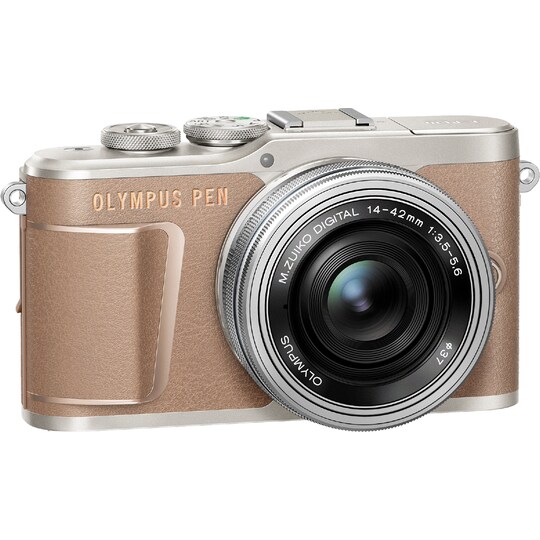 Olympus Pen kompaktkamera værdisæt E-PL10 (brun) | Elgiganten