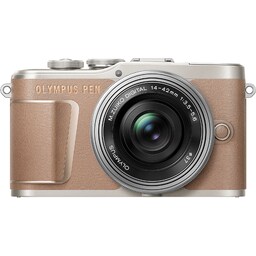 Olympus Pen kompaktkamera værdisæt E-PL10 (brun)