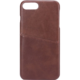 Onsala iPhone 6 Plus/7 Plus/8 Plus lædercover med pung (brun)