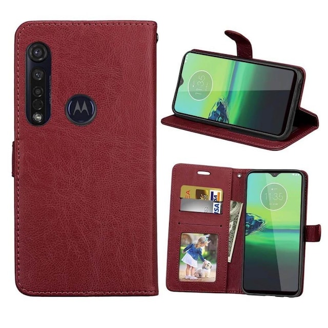 Mobil tegnebog 3-kort Motorola Moto G8 Play (XT2015-2)  - brun