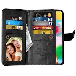Dobbeltflip Flexi 9-kort Samsung Galaxy A41 (SM-A415F)  - sort