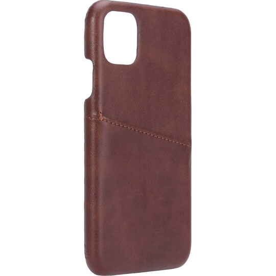 Gear Onsala iPhone 11 lædercover med pung (brun) | Elgiganten