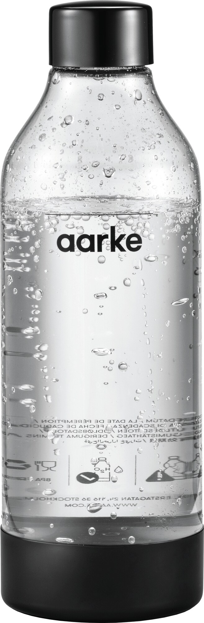 Aarke PET Black Chrome flaske til sodavandsmaskine AA354008