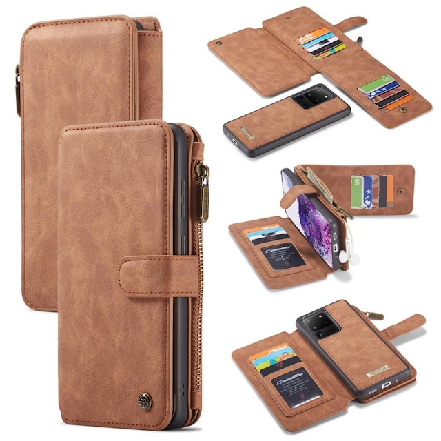 Samsung Galaxy S20 Ultra CASEME 2-i-1 Aftagelig - Brun