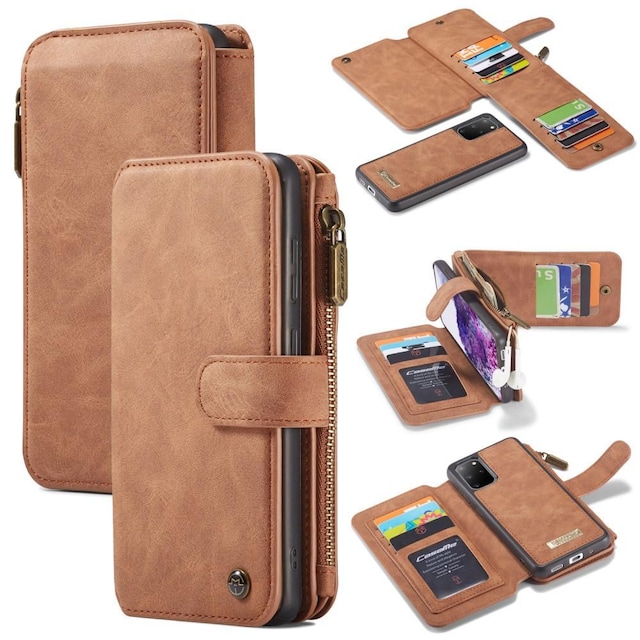 Samsung Galaxy S20 Plus CASEME 2-i-1 Aftagelig - Brun