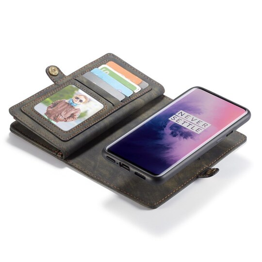 OnePlus 7 Pro CASEME Aftagelig 2-i-1 etui - Grå | Elgiganten