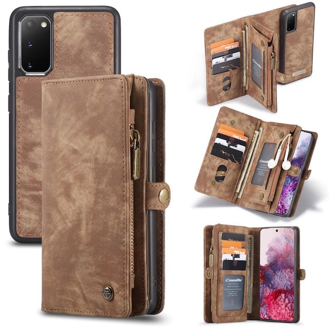 Samsung Galaxy S20 CASEME Aftageligt 2-i-1 etui - Brun