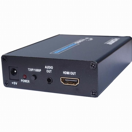 Underinddel rester markedsføring NÖRDIC SCART til HDMI video konverter adapter op til 1080p med 3,5 mm  aluminium udgang | Elgiganten