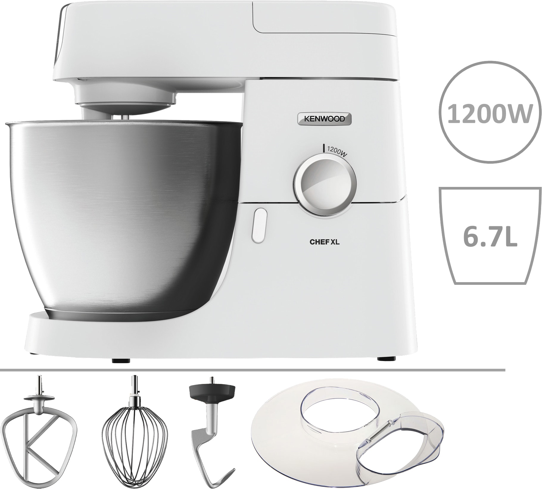 Kenwood Chef XL køkkenmaskine - hvid TÆNK TESTVINDER ⋆ Tilbud Pro24
