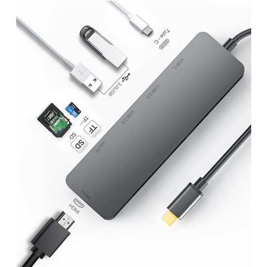 USB-C 4K HDMI, PD, USB3.0, SD-kort | Elgiganten