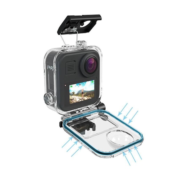 GoPro Max Action Camera Vandtæt taske sort / gennemsigtig | Elgiganten