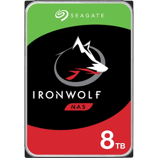 Seagate IronWolf 3,5" intern HDD til NAS (8 TB)