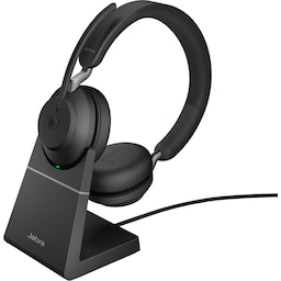 Jabra Evolve2 65 L380a MS Stereo headset med opladerstander