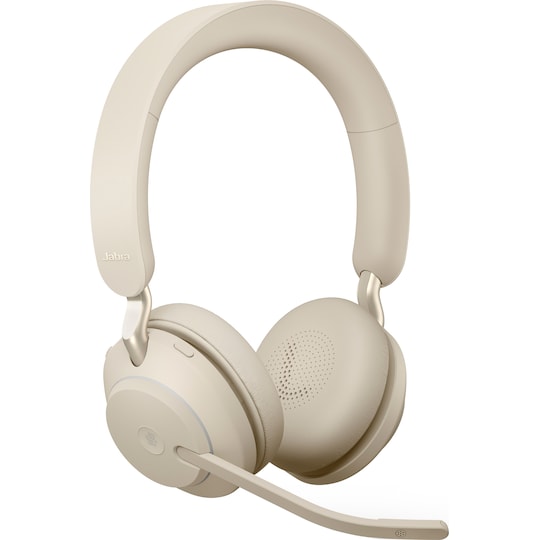 Jabra Evolve2 65 L380a MS Stereo headset (beige) | Elgiganten