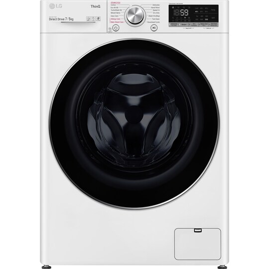LG kombineret vaskemaskine/tørretumbler F2DV707S2WS | Elgiganten