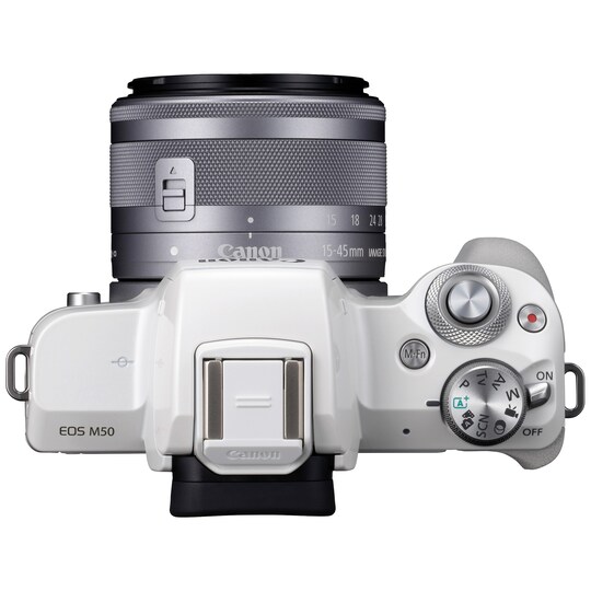 Canon EOS M50 kompaktkamera + 15-45 IS STM objektiv | Elgiganten