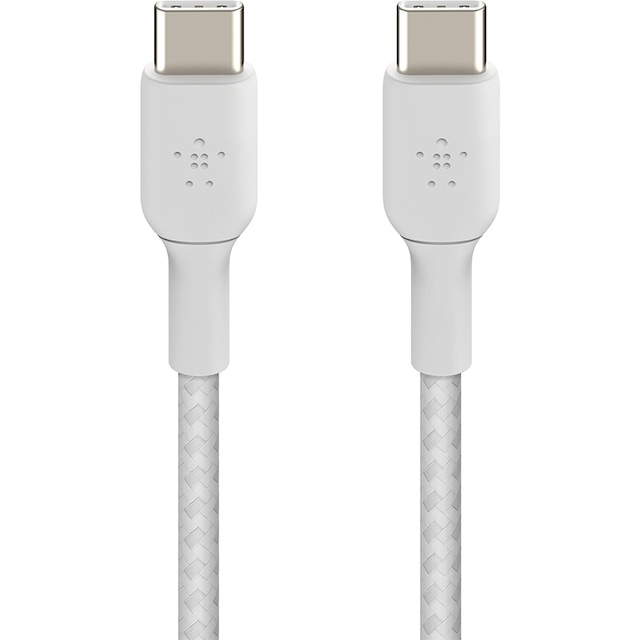 Belkin BOOST CHARGE USB-C til USB-C flettet kabel 1 m (hvid)