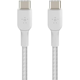 Belkin BOOST CHARGE USB-C til USB-C flettet kabel 1 m (hvid)