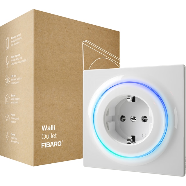 Fibaro Walli stikkontakt type F FGWOF-011